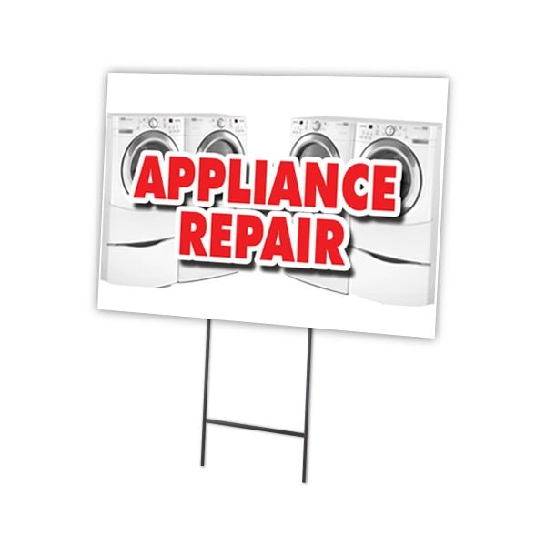 Signmission Appliance Repair Yard Sign & Stake outdoor plastic coroplast window, C-1216-DS-Appliance Repair C-1216-DS-Appliance Repair - main